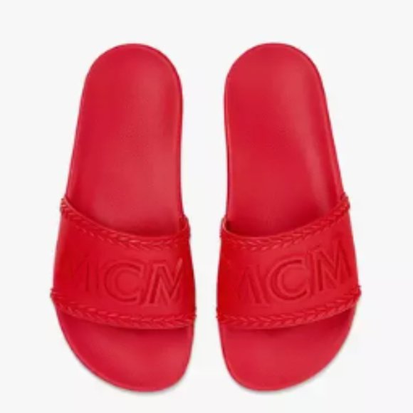 MCM Big Logo Rubber Slides - Picture 6 of 10